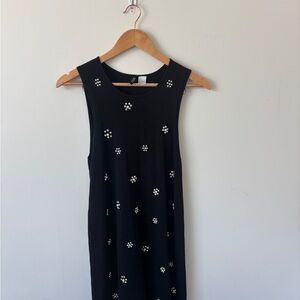 H&M Black Mini Dress with White Accents